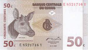 Kongo p.84A-2 50 Centimes 1997